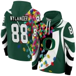 personalized oregon ducks puzzle pieces green hoodie best selling