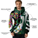 personalized oregon ducks puzzle pieces green hoodie best selling