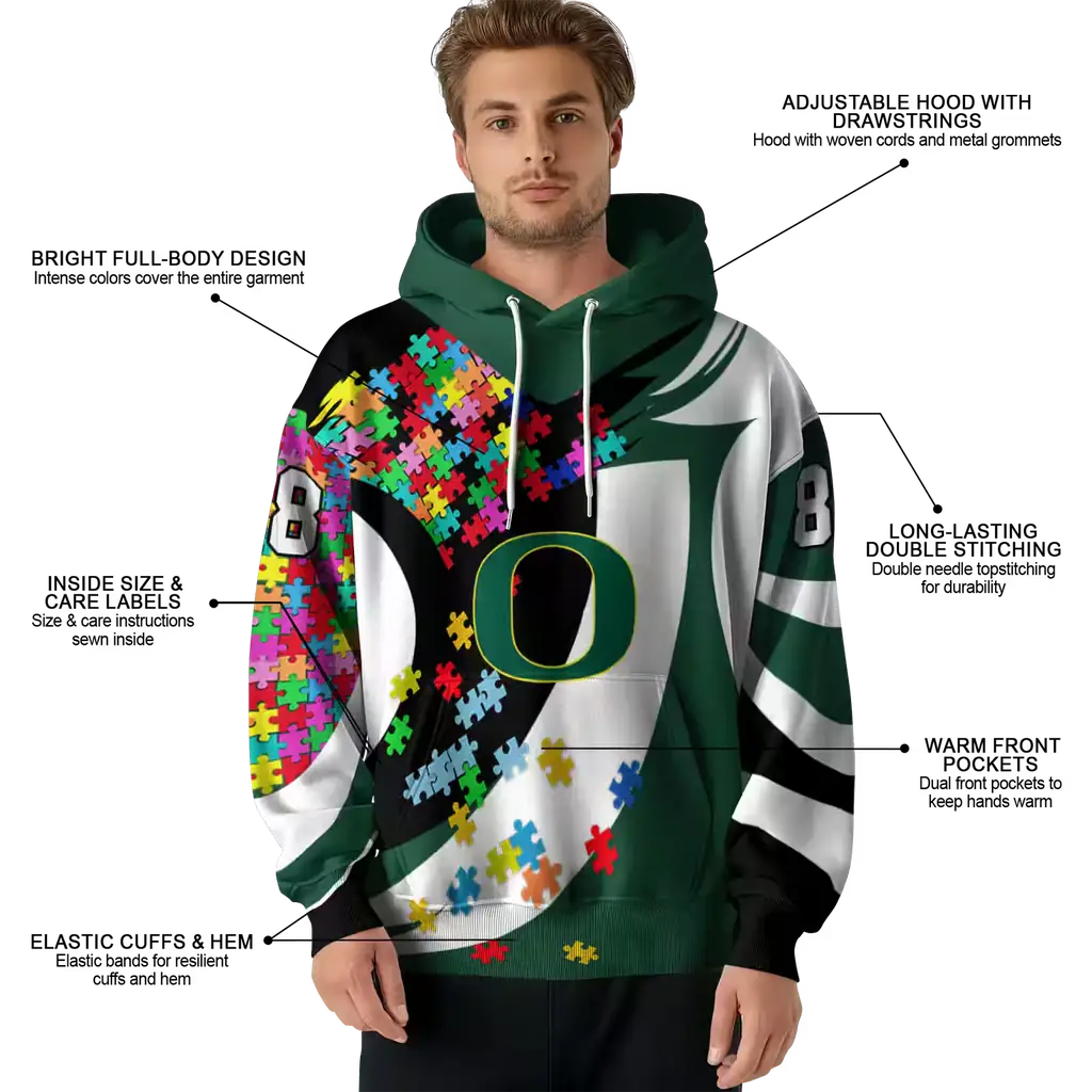personalized oregon ducks puzzle pieces green hoodie latest model personalized oregon ducks puzzle pieces green hoodie latest model
