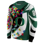 personalized oregon ducks puzzle pieces green hoodie best selling