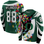 personalized oregon ducks puzzle pieces green hoodie best selling