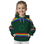 personalized oregon ducks rainbow stripes green hoodie best selling