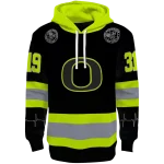 personalized oregon ducks safety motif black neon green hoodie best selling