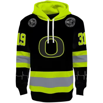 personalized oregon ducks safety motif black neon green hoodie best selling