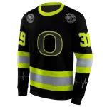 personalized oregon ducks safety motif black neon green hoodie best selling