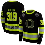 personalized oregon ducks safety motif black neon green hoodie best selling