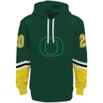 personalized oregon ducks striped sleeves green hoodie best selling