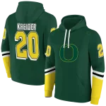 personalized oregon ducks striped sleeves green hoodie best selling