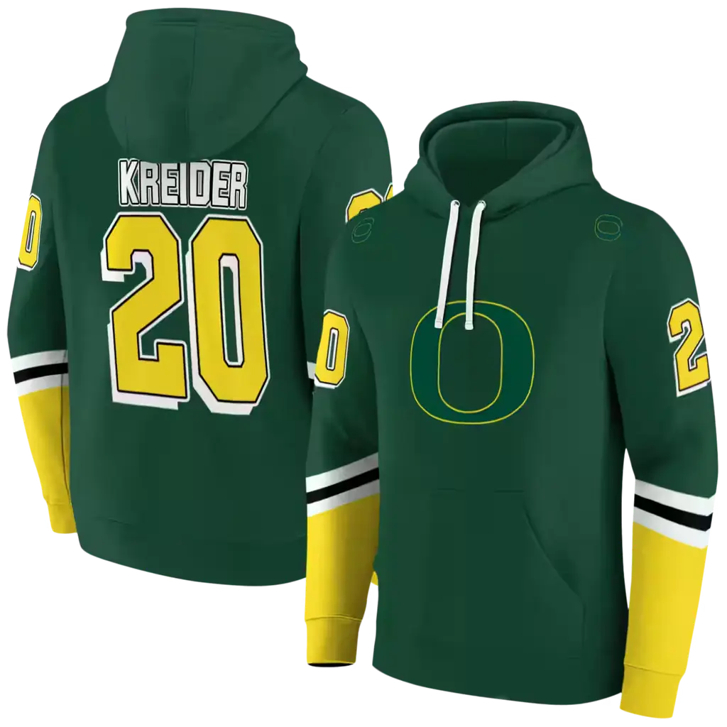 personalized oregon ducks striped sleeves green hoodie fashion forward personalized oregon ducks striped sleeves green hoodie fashion forward