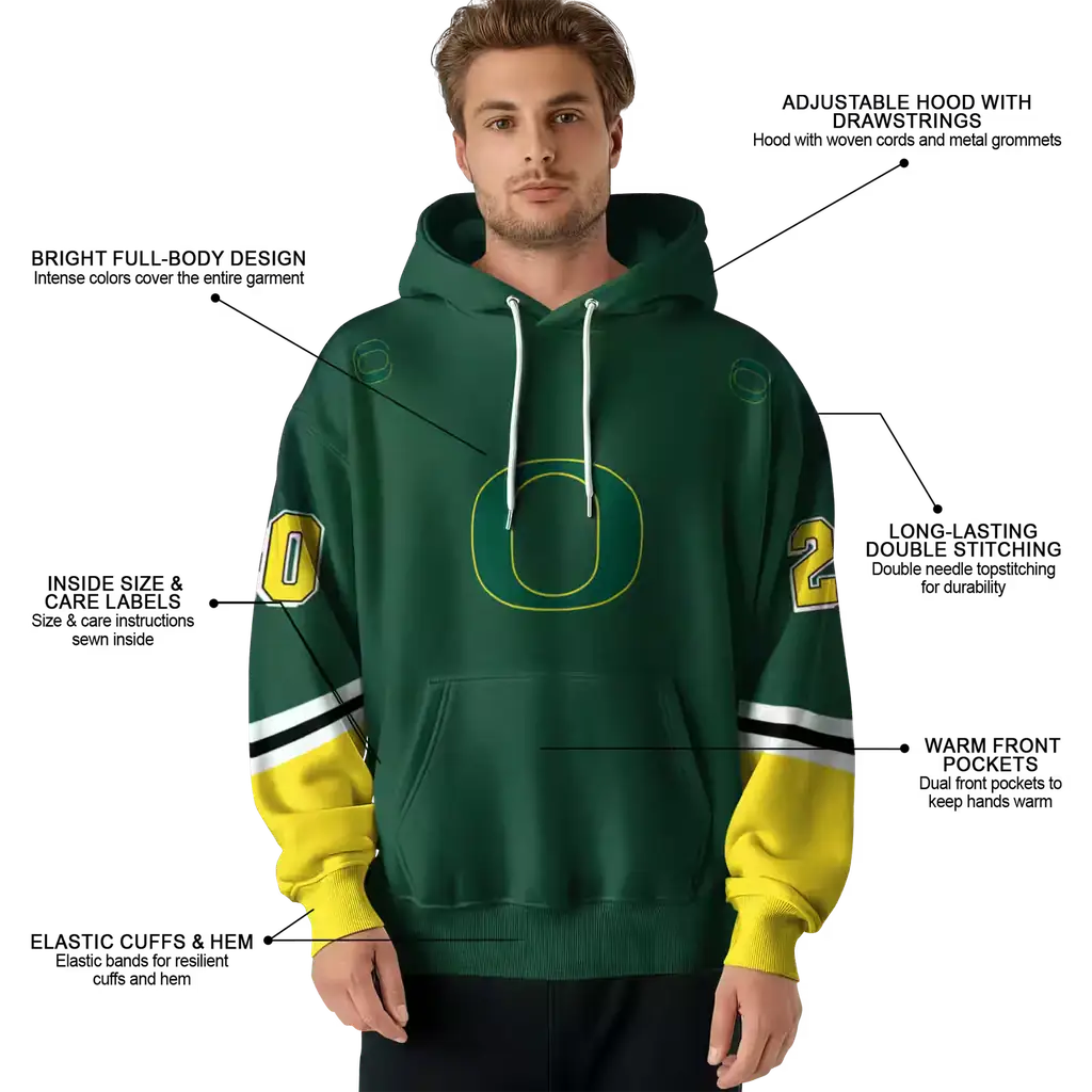 personalized oregon ducks striped sleeves green hoodie latest model personalized oregon ducks striped sleeves green hoodie latest model