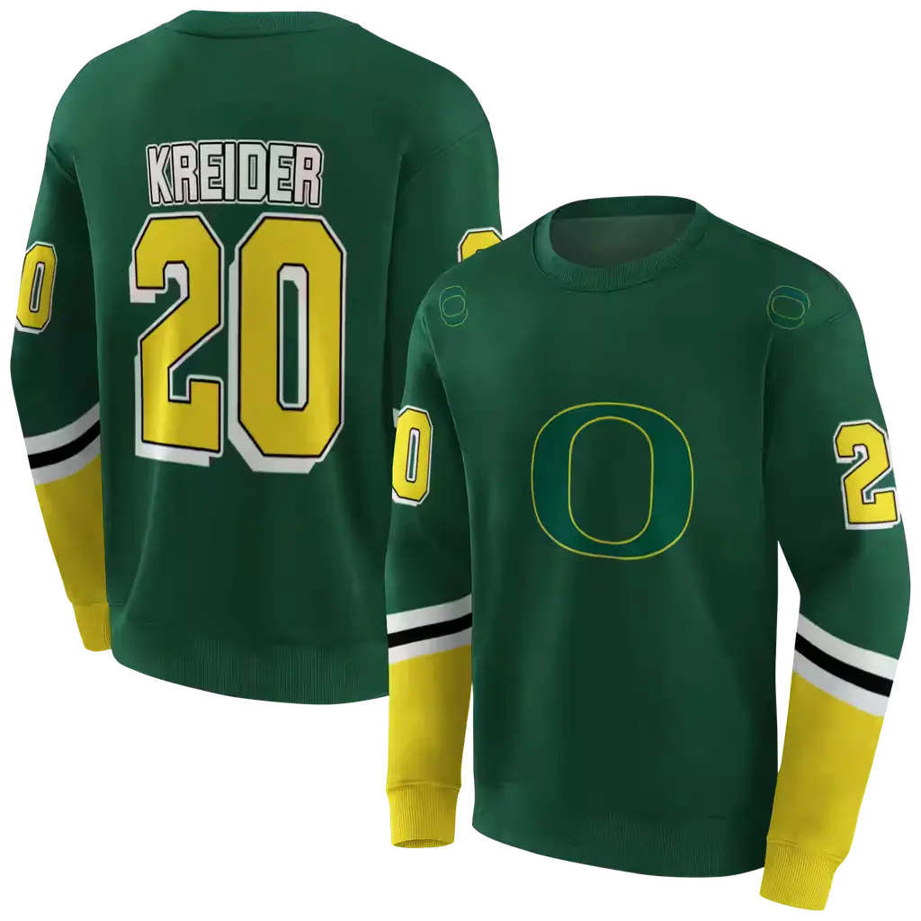 personalized oregon ducks striped sleeves green hoodie premium grade personalized oregon ducks striped sleeves green hoodie premium grade