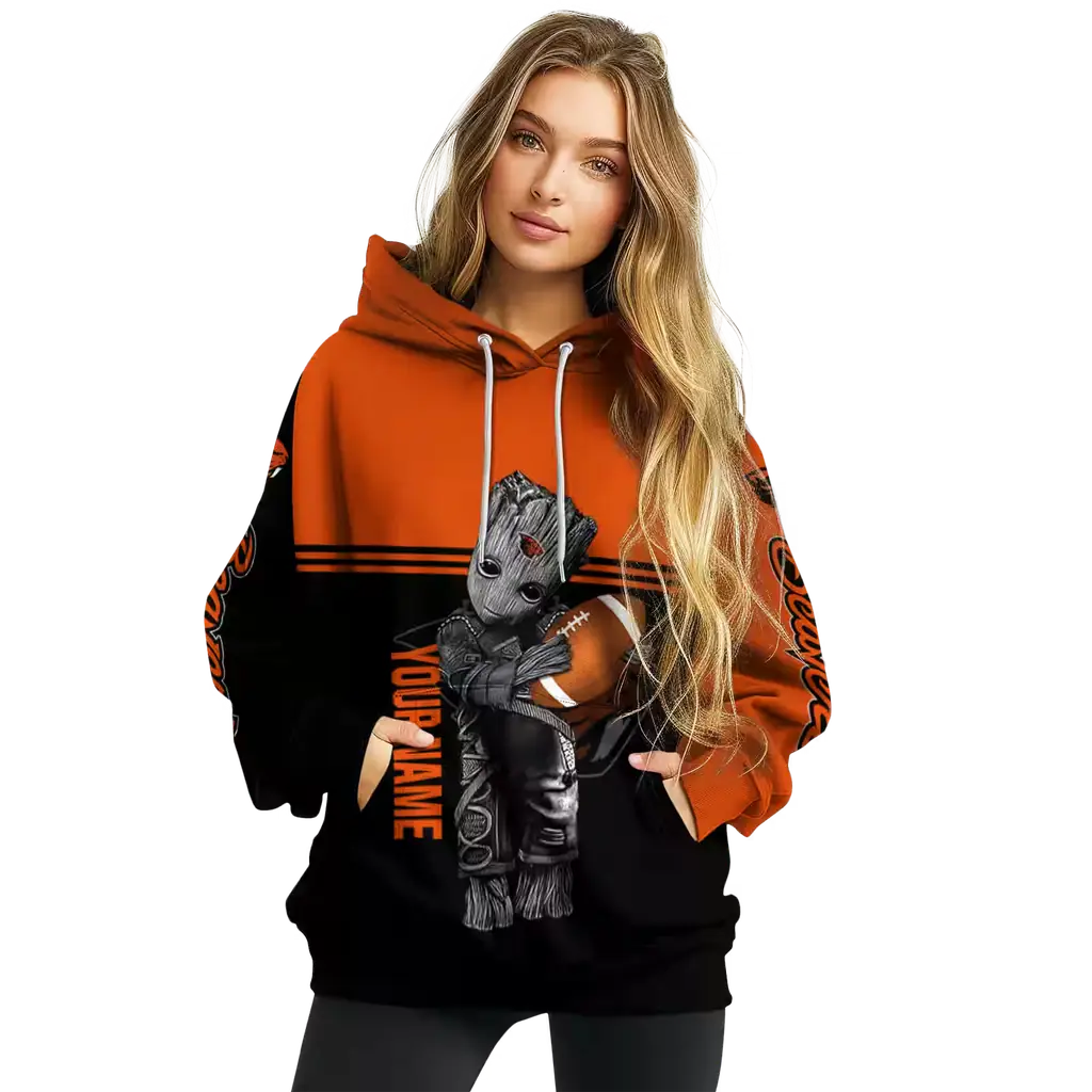personalized oregon state beavers baby groot orange black hoodie high quality personalized oregon state beavers baby groot orange black hoodie high quality