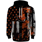personalized oregon state beavers distressed flag orange black hoodie best selling