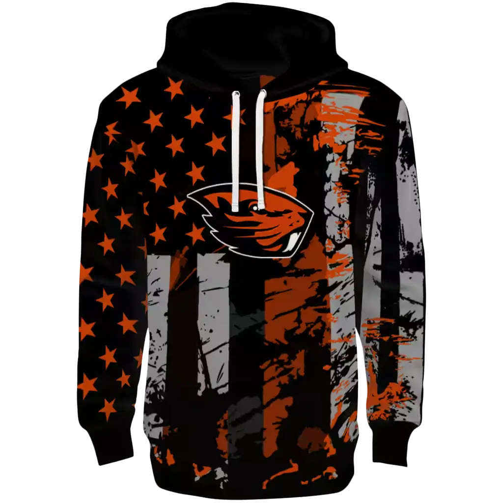 personalized oregon state beavers distressed flag orange black hoodie best selling personalized oregon state beavers distressed flag orange black hoodie best selling