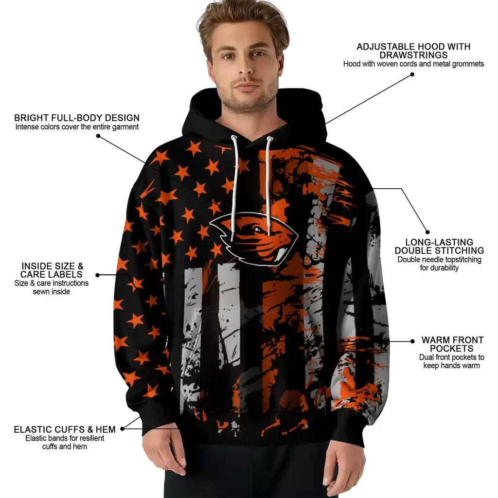 personalized oregon state beavers distressed flag orange black hoodie latest model personalized oregon state beavers distressed flag orange black hoodie latest model
