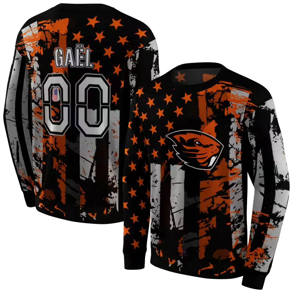 personalized oregon state beavers distressed flag orange black hoodie premium grade personalized oregon state beavers distressed flag orange black hoodie premium grade