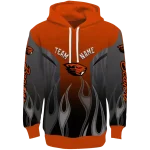 personalized oregon state beavers flame design orange hoodie best selling