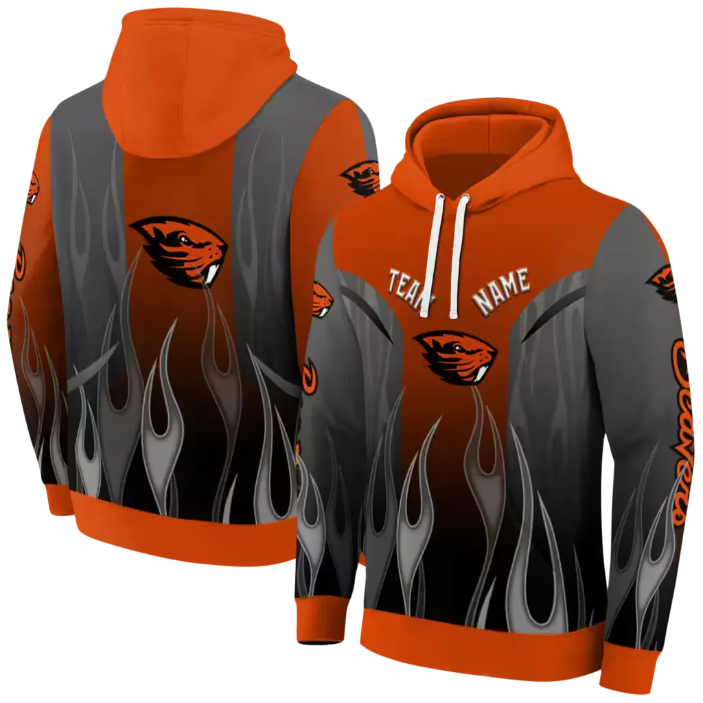 personalized oregon state beavers flame design orange hoodie fashion forward personalized oregon state beavers flame design orange hoodie fashion forward