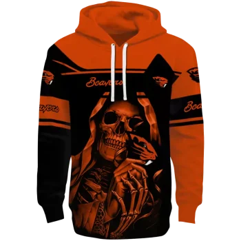 personalized oregon state beavers grim reaper orange black hoodie best selling