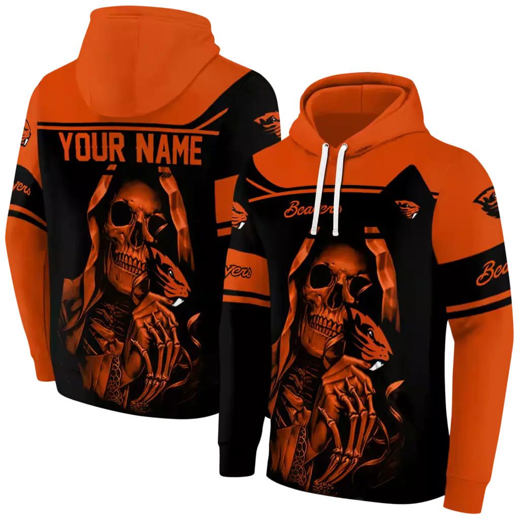 personalized oregon state beavers grim reaper orange black hoodie fashion forward personalized oregon state beavers grim reaper orange black hoodie fashion forward