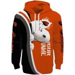 personalized oregon state beavers peeking snoopy orange hoodie best selling