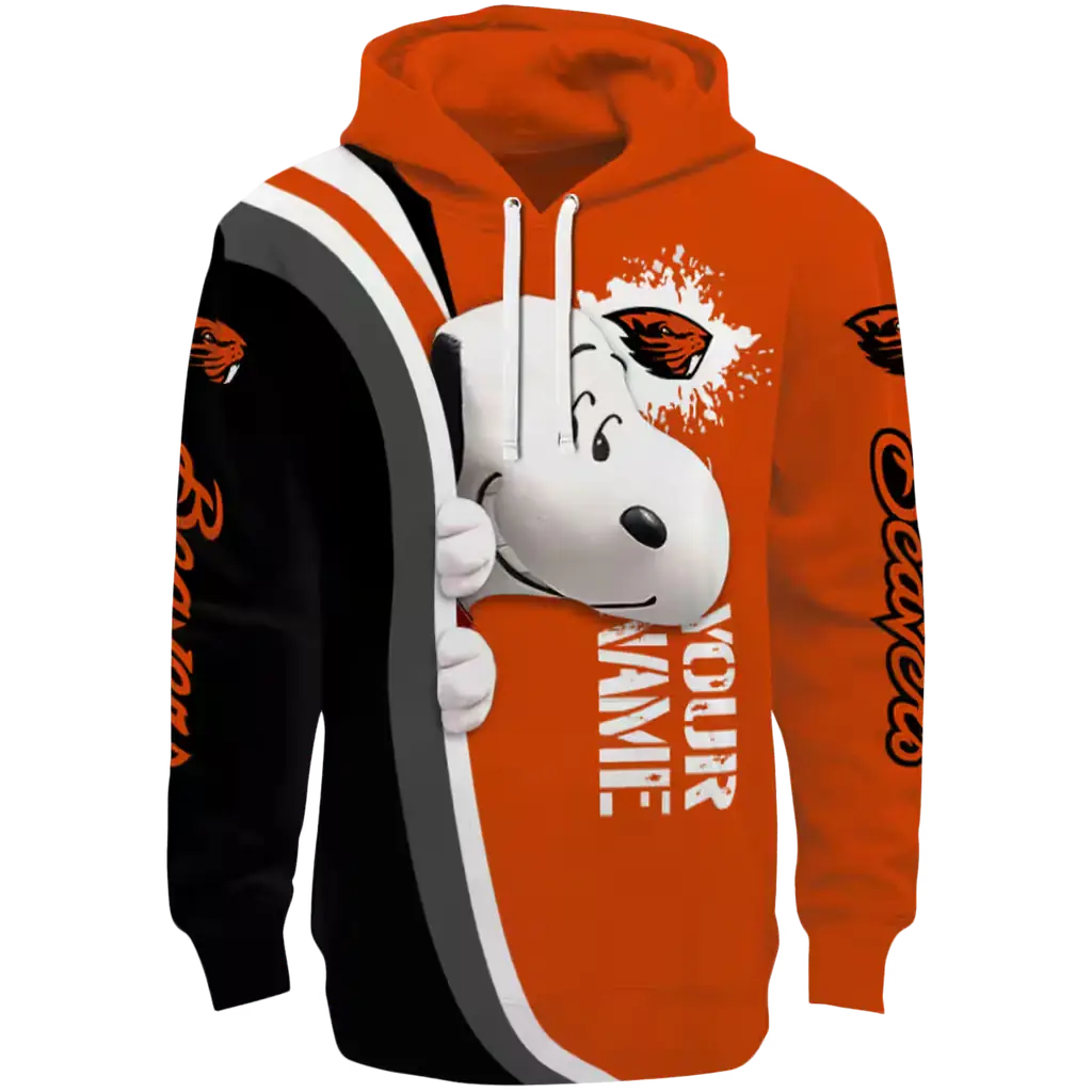 personalized oregon state beavers peeking snoopy orange hoodie best selling personalized oregon state beavers peeking snoopy orange hoodie best selling