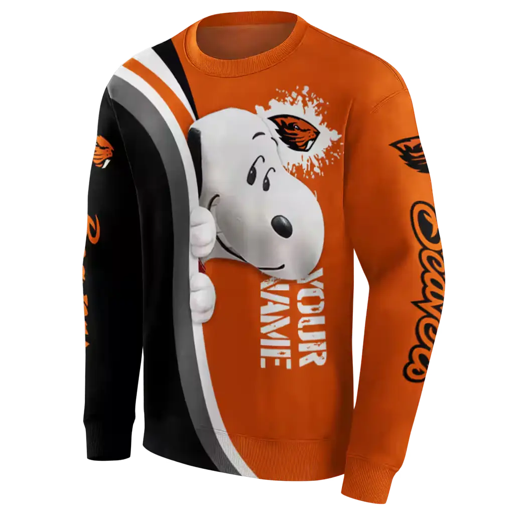 personalized oregon state beavers peeking snoopy orange hoodie new arrival personalized oregon state beavers peeking snoopy orange hoodie new arrival
