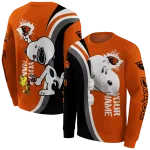 personalized oregon state beavers peeking snoopy orange hoodie best selling