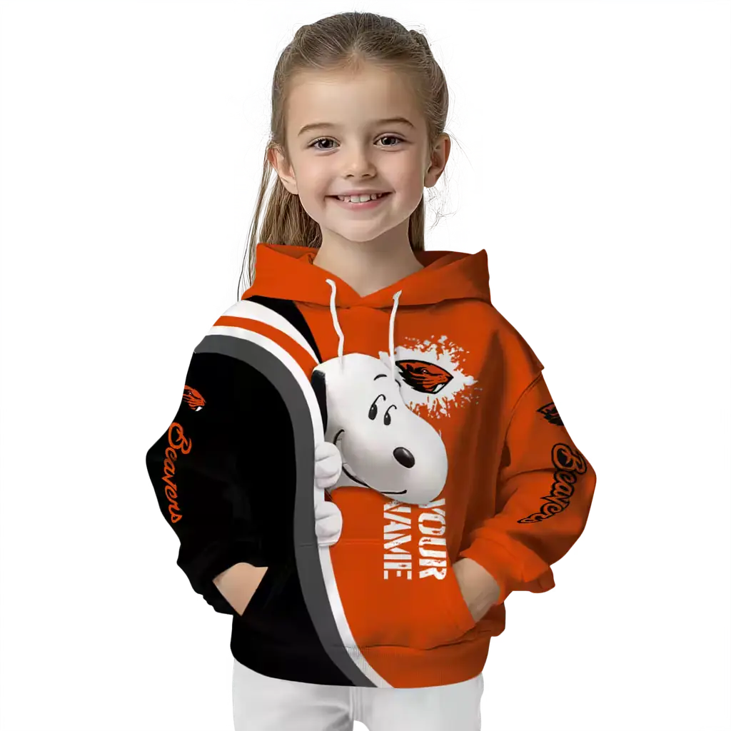 personalized oregon state beavers peeking snoopy orange hoodie top rated personalized oregon state beavers peeking snoopy orange hoodie top rated