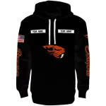 personalized oregon state beavers punisher skull black hoodie best selling