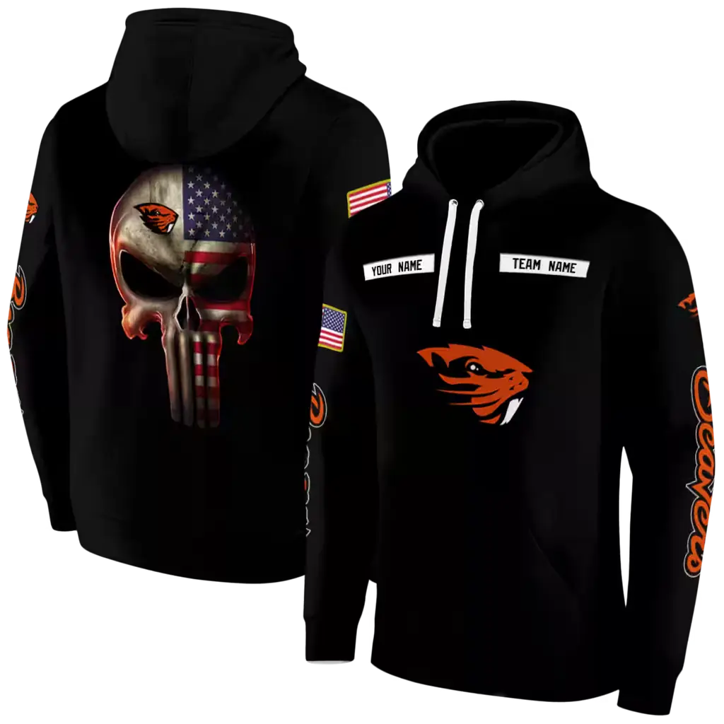 personalized oregon state beavers punisher skull black hoodie fashion forward personalized oregon state beavers punisher skull black hoodie fashion forward