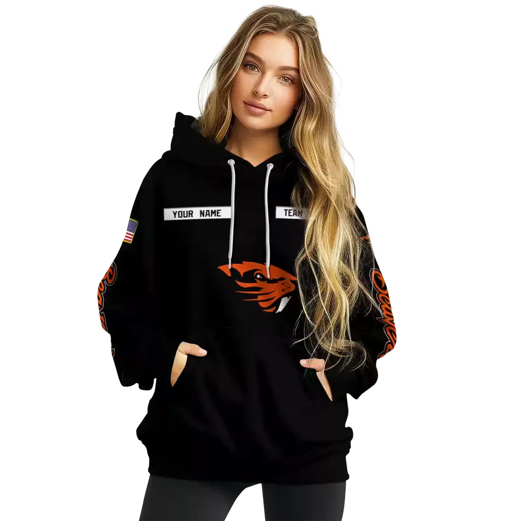 personalized oregon state beavers punisher skull black hoodie high quality personalized oregon state beavers punisher skull black hoodie high quality
