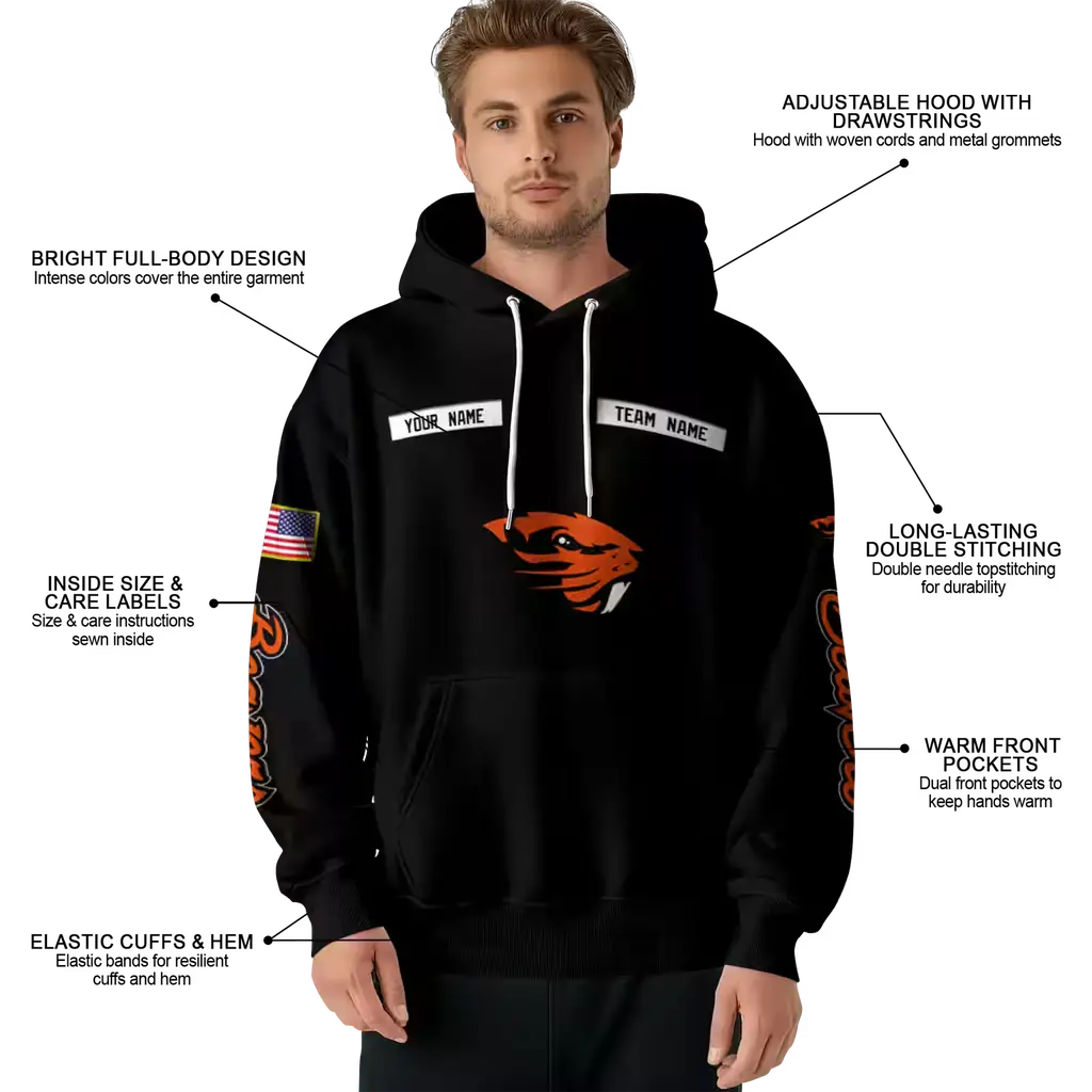 personalized oregon state beavers punisher skull black hoodie latest model personalized oregon state beavers punisher skull black hoodie latest model
