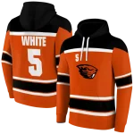 personalized oregon state beavers striped pattern orange hoodie best selling