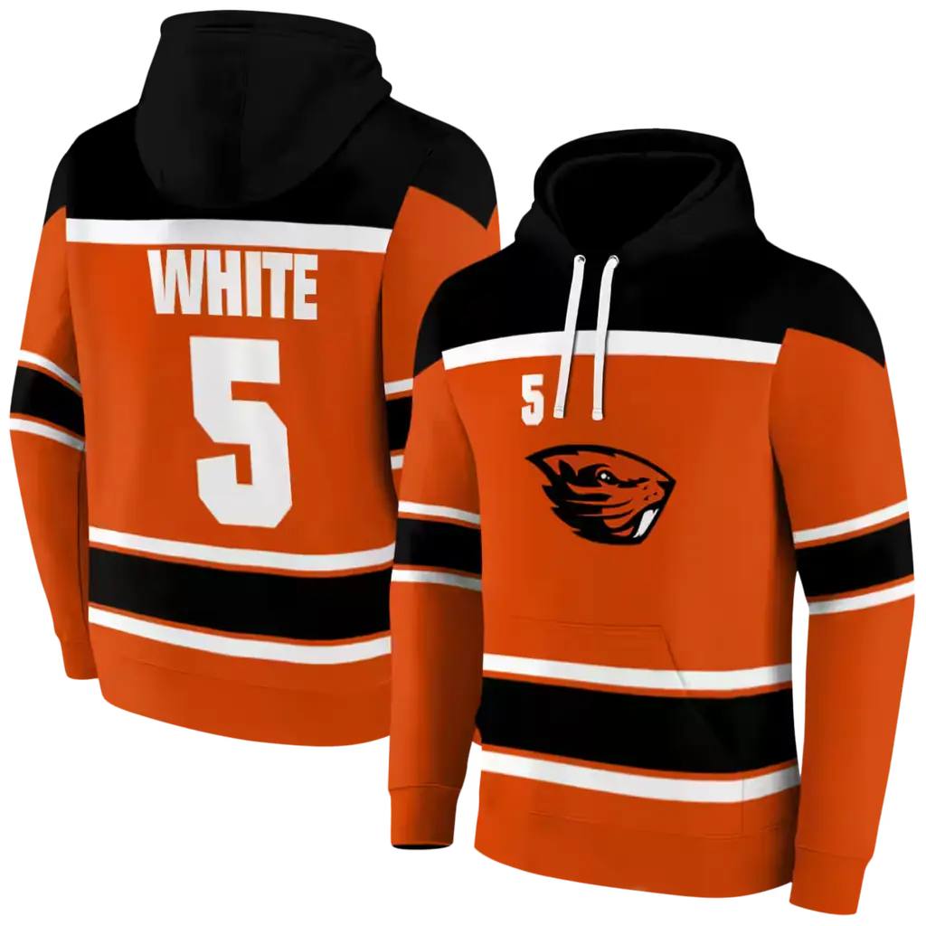 personalized oregon state beavers striped pattern orange hoodie fashion forward personalized oregon state beavers striped pattern orange hoodie fashion forward