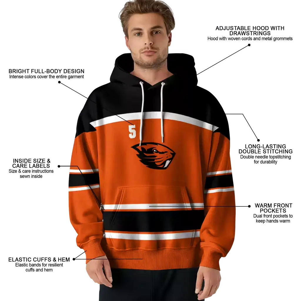 personalized oregon state beavers striped pattern orange hoodie latest model personalized oregon state beavers striped pattern orange hoodie latest model