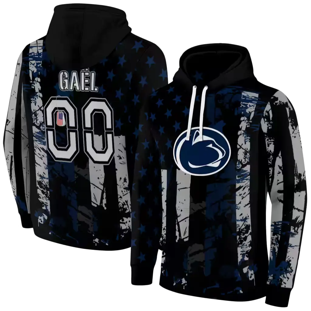 personalized penn state nittany lions distressed flag blue black hoodie fashion forward personalized penn state nittany lions distressed flag blue black hoodie fashion forward