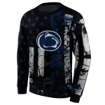 personalized penn state nittany lions distressed flag blue black hoodie best selling
