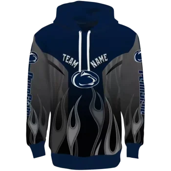 personalized penn state nittany lions flame design blue hoodie best selling