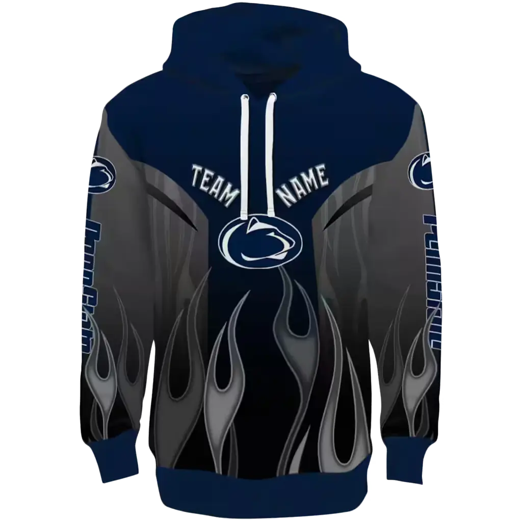 personalized penn state nittany lions flame design blue hoodie best selling personalized penn state nittany lions flame design blue hoodie best selling