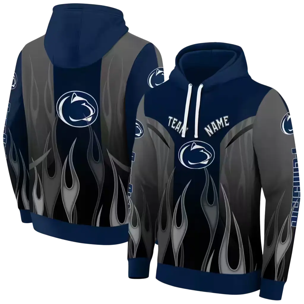 personalized penn state nittany lions flame design blue hoodie fashion forward personalized penn state nittany lions flame design blue hoodie fashion forward