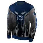 personalized penn state nittany lions flame design blue hoodie best selling