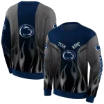 personalized penn state nittany lions flame design blue hoodie best selling