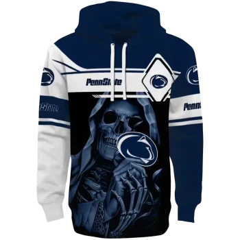 personalized penn state nittany lions grim reaper blue black hoodie best selling