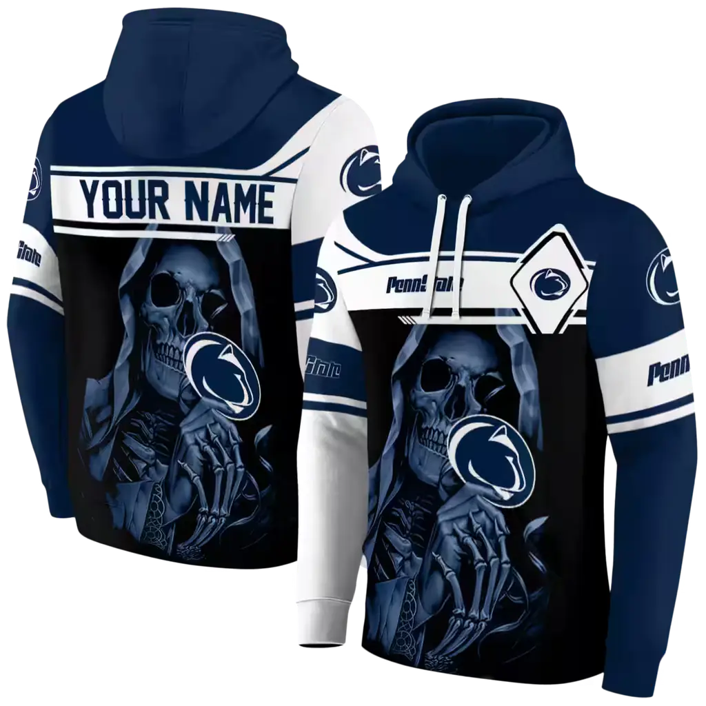 personalized penn state nittany lions grim reaper blue black hoodie fashion forward personalized penn state nittany lions grim reaper blue black hoodie fashion forward
