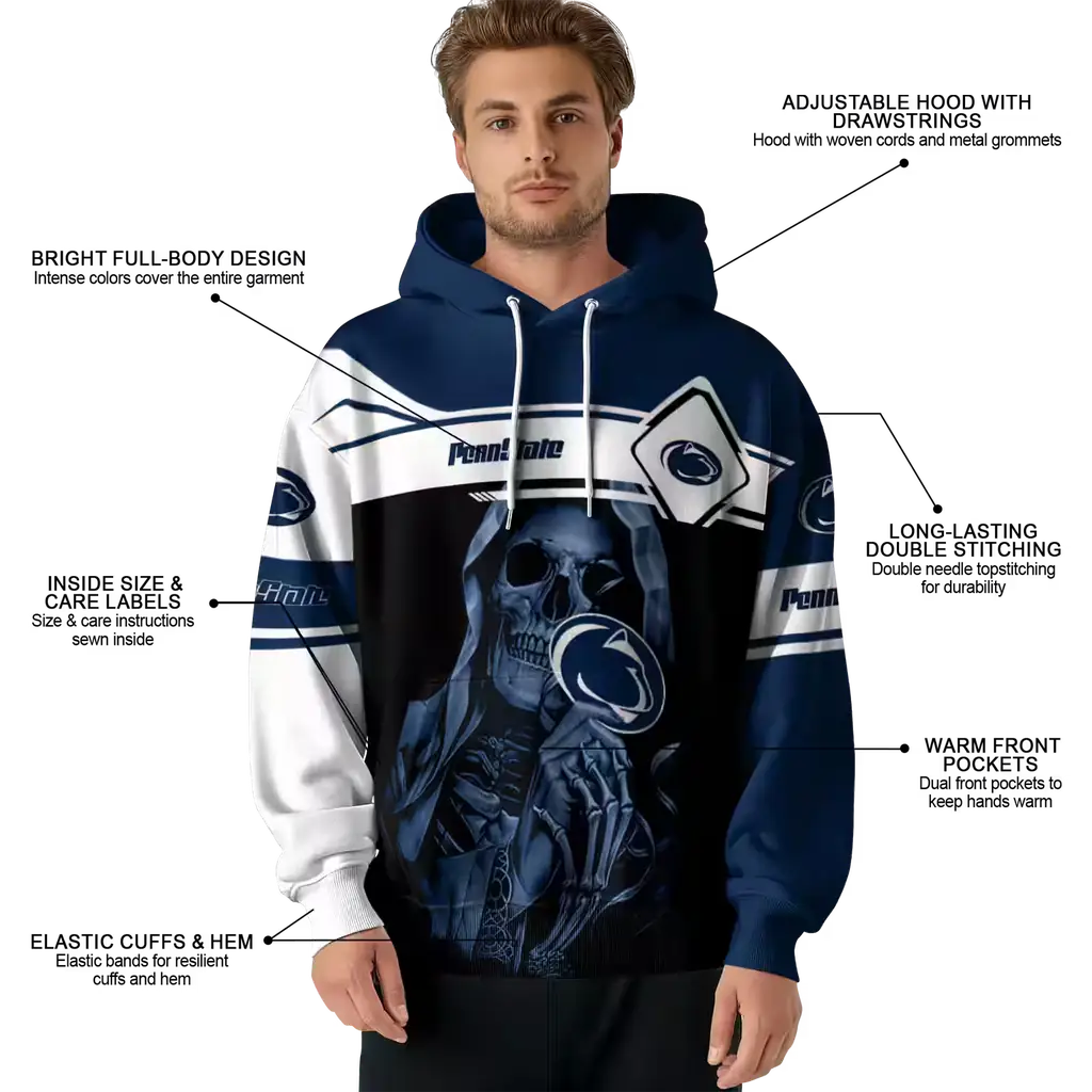 personalized penn state nittany lions grim reaper blue black hoodie latest model personalized penn state nittany lions grim reaper blue black hoodie latest model