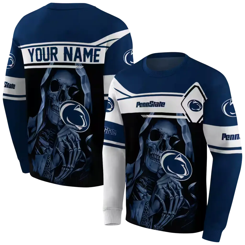 personalized penn state nittany lions grim reaper blue black hoodie premium grade personalized penn state nittany lions grim reaper blue black hoodie premium grade