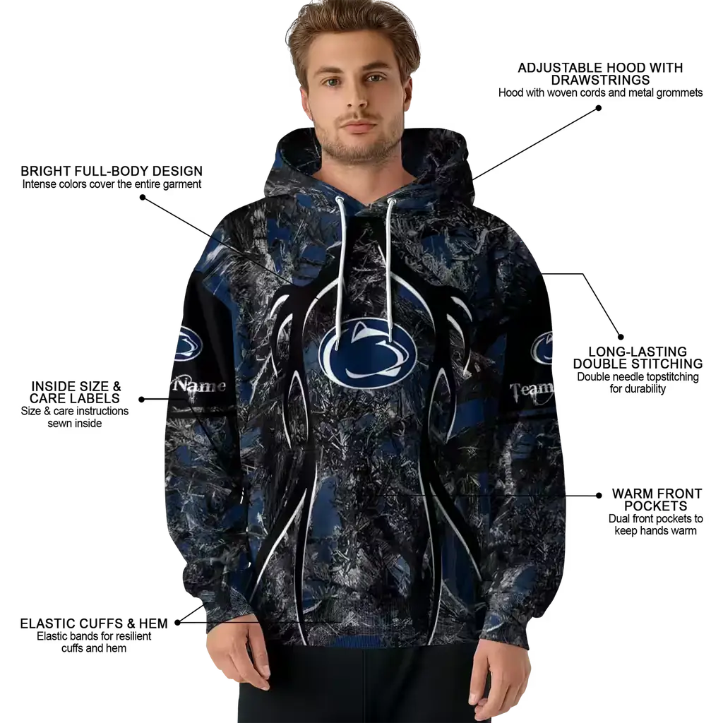 personalized penn state nittany lions hunting theme blue black hoodie latest model personalized penn state nittany lions hunting theme blue black hoodie latest model