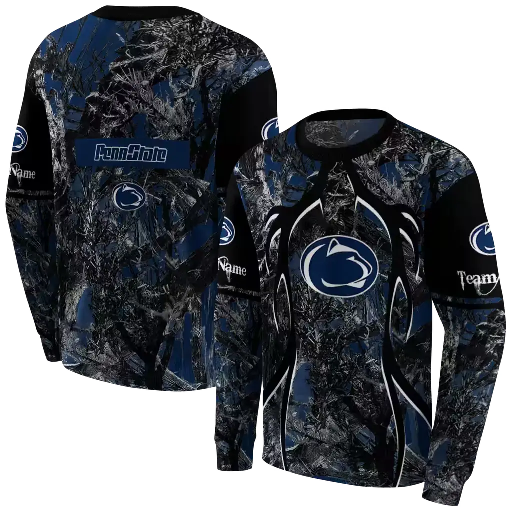 personalized penn state nittany lions hunting theme blue black hoodie premium grade personalized penn state nittany lions hunting theme blue black hoodie premium grade