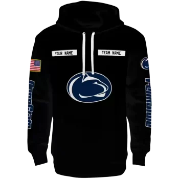 personalized penn state nittany lions punisher skull black hoodie best selling